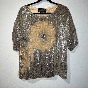 Vintage Joseph Le Bon sequin silk shirt